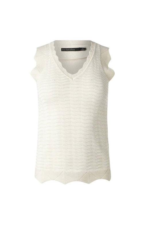 Iris Setlakwe - WOMEN'S SCALLOP KNIT TOP