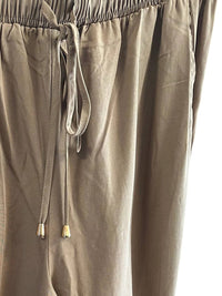 ALLIE ROSE Women's Adjustable Scrunch Jogger in beige - women's pants - alternate view