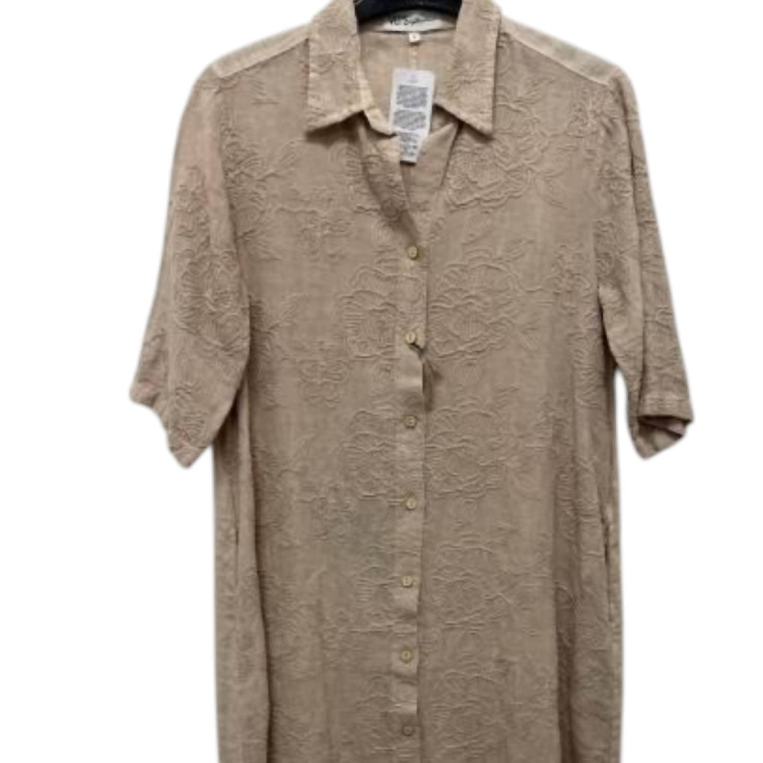 Vlt'S By Valentina'S - Women's Linen Shirt Mini Dress