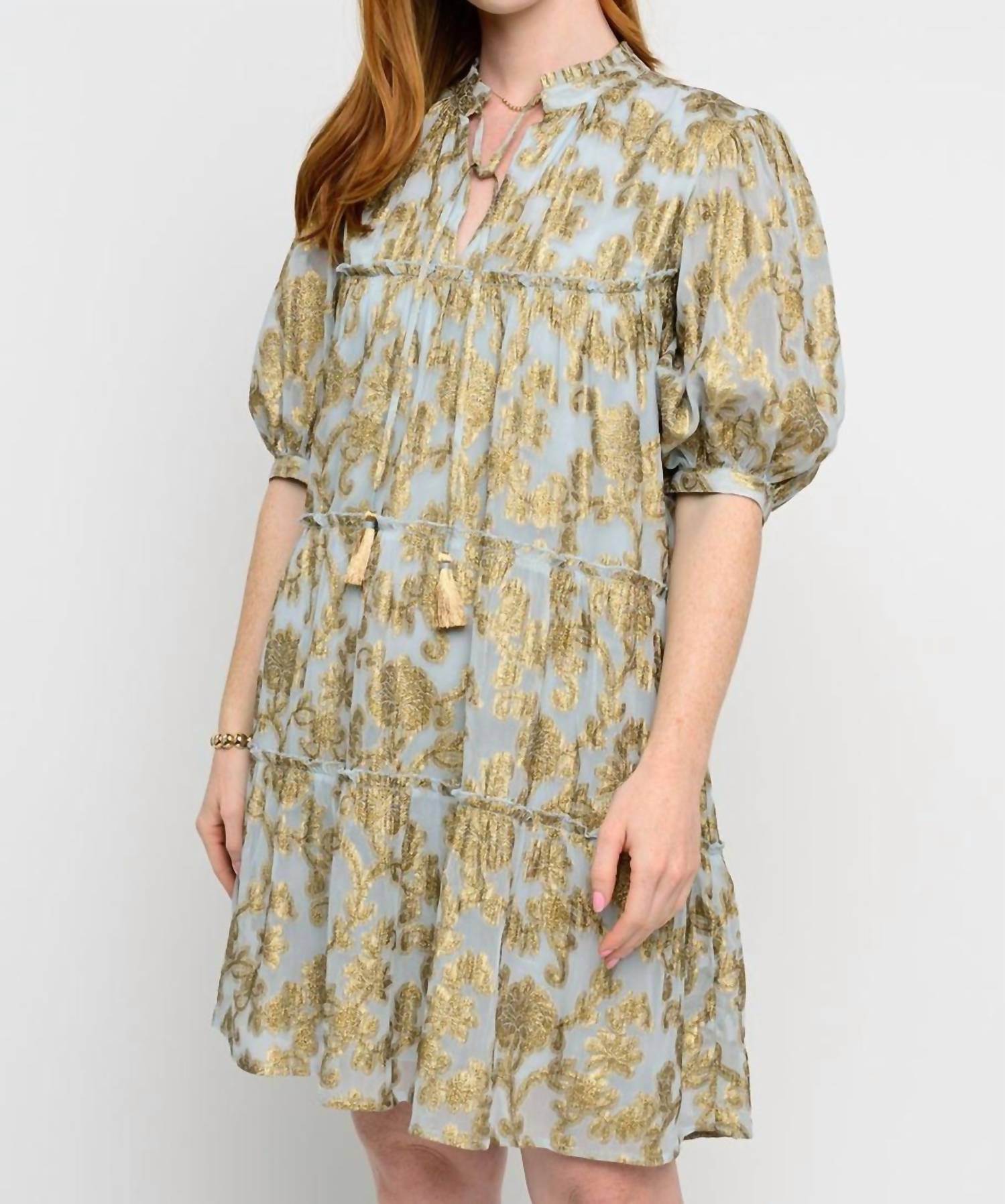 Ivy Jane - Metallic Tiered Dress