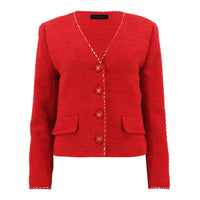 KOBI HALPERIN Women's Clara Jacket in scarlet - women's jacket - detail view