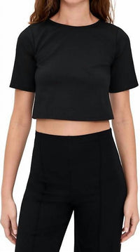 Ripley Rader - Ponte Knit Short Sleeve Top