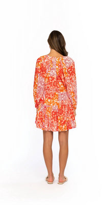 Tolani - V-neck 3/4 Sleeve Mini Dress