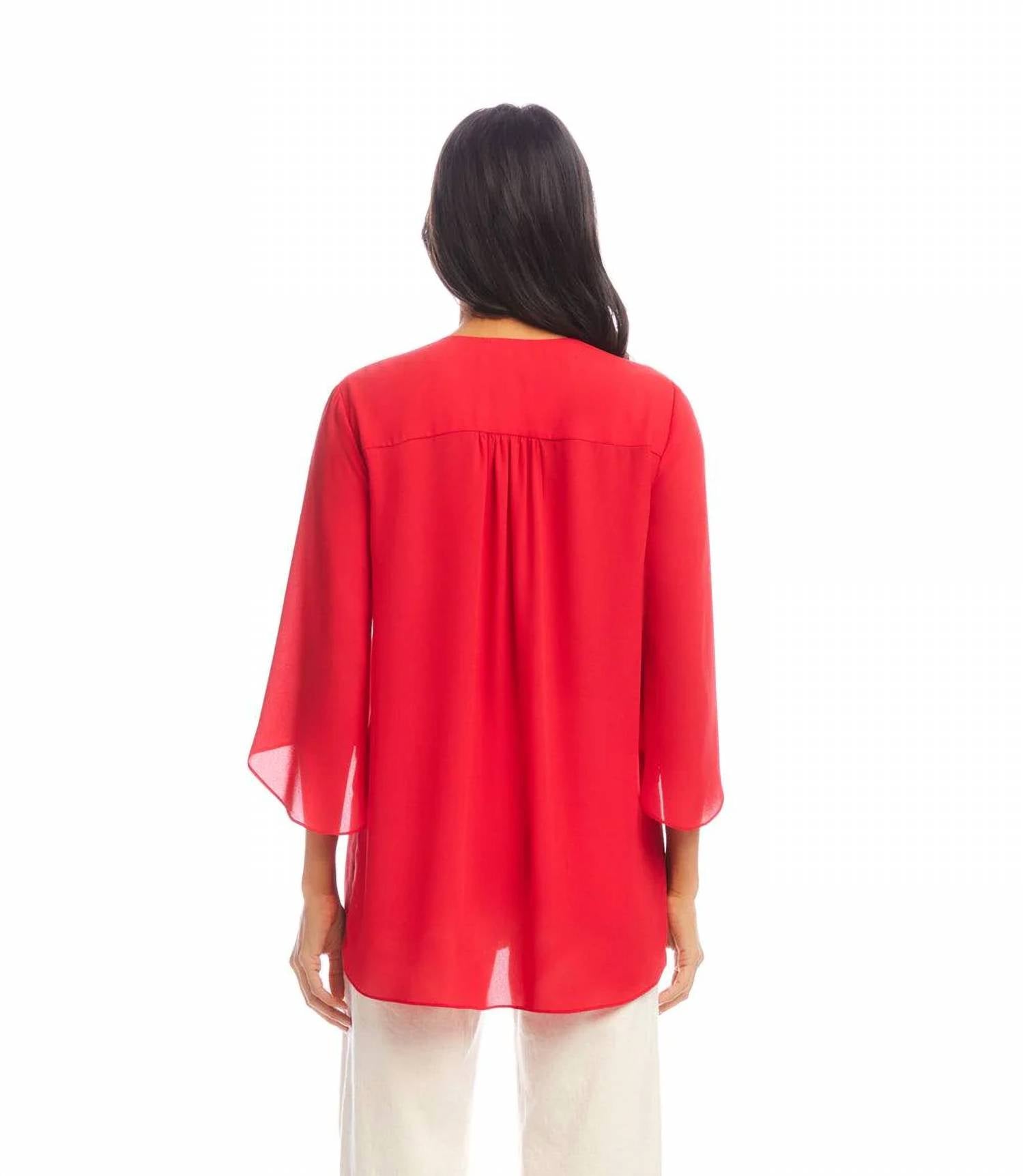 Karen Kane - Bracelet Sleeve Asymmetric Top