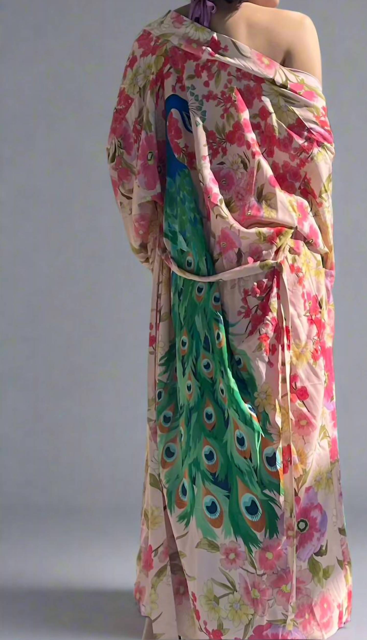 For Love Belle - Peacock Garden Kimono