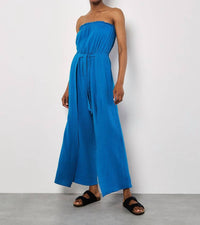 Apricot - Cotton Wrap Bandeau Jumpsuit