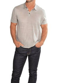 On This Day - Linen Stripe Polo Shirt