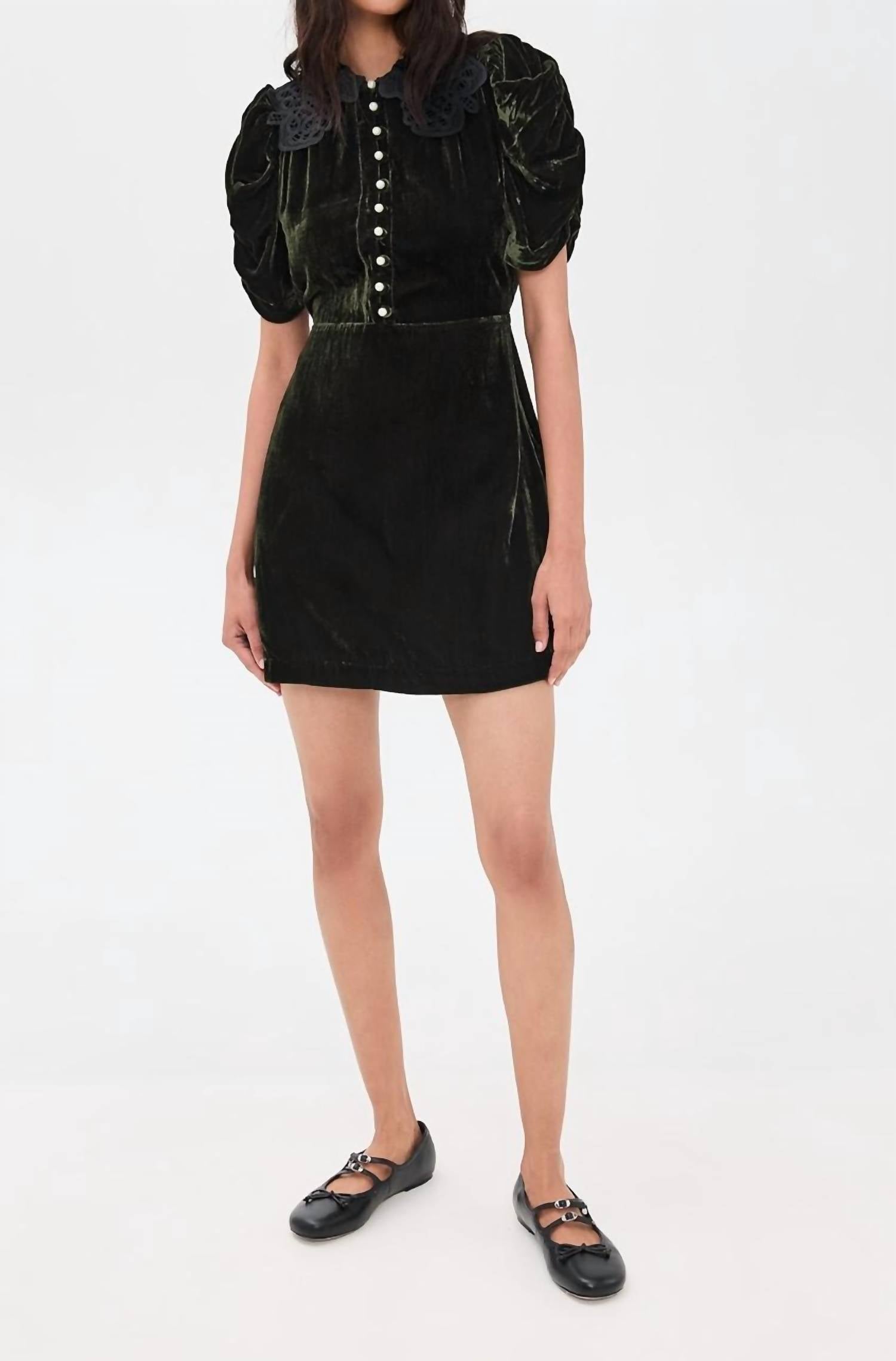 Sea - Norabelle Velvet Mini Dress