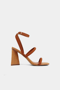 SHU SHOP Women's Evangeline Heels in cognac - women's heels - detail view