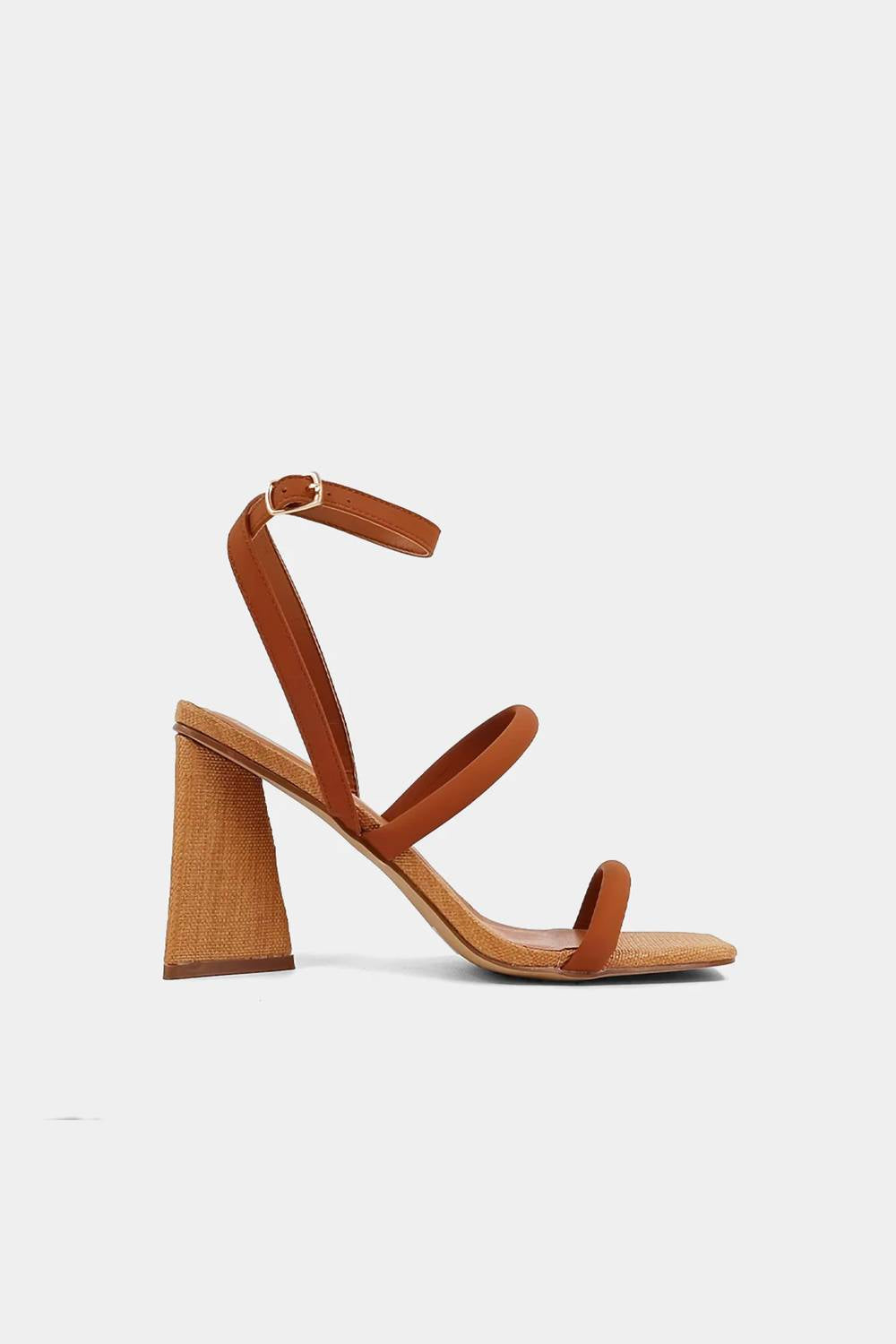 SHU SHOP Women's Evangeline Heels in cognac - women's heels - detail view