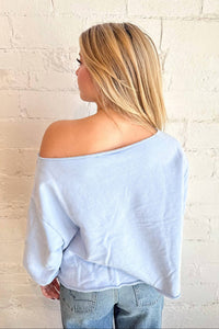 Le Lis - Cozy Off Shoulder Sweatshirt