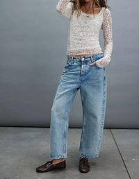 Free People - Deep Trance Dropped Boyfriend Jeans