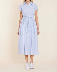Dolce Cabo - Poplin Belted Shirt Midi Dress
