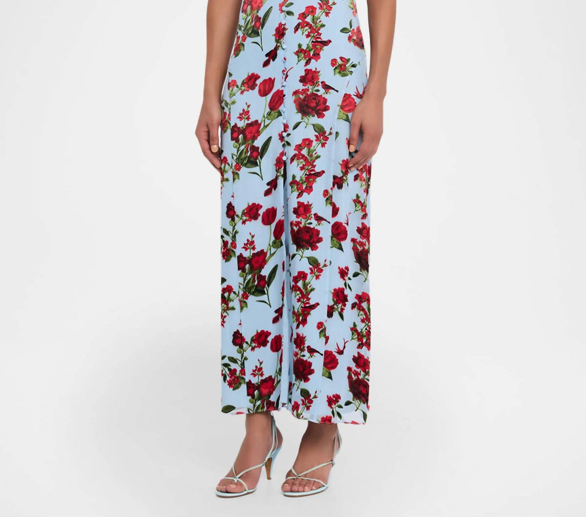 Alice + Olivia - Tara Short Sleeve Ruffle Maxi Dress