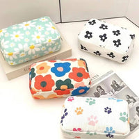 42Pops - Women's Floral Corduroy Makeup Bag