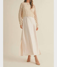 Miou Muse - Satin Midi Slip Dress