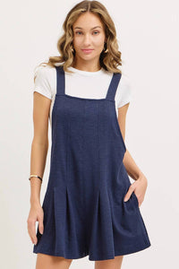 Sweet Lovely By Jen - Casual Knit Jersey Pinafore Romper