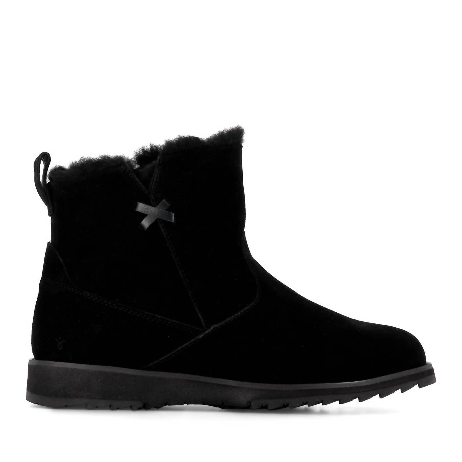 EMU Australia Women's Beach Mini Boots in black noir - women's shoe - alternate view