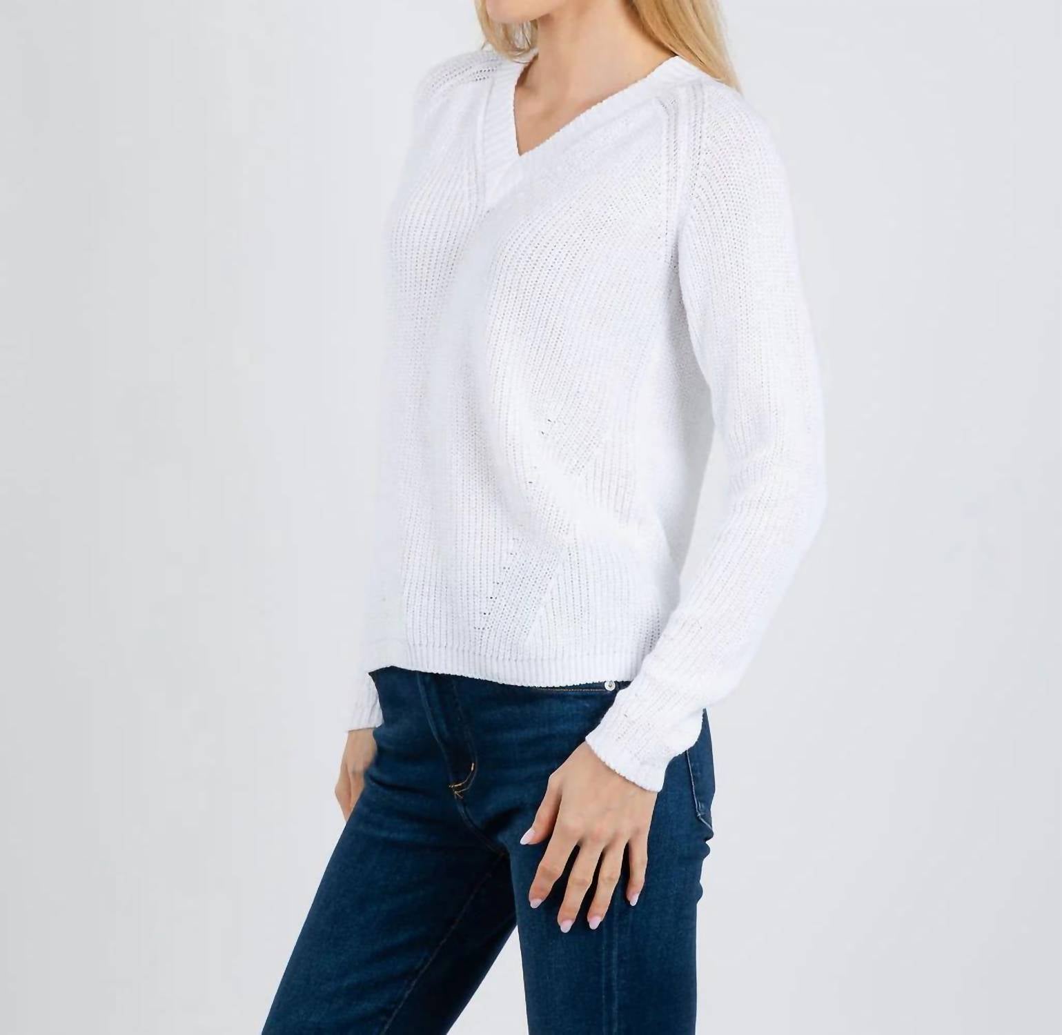 Pure Amici - Knit V Neck Sweater