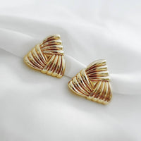 True By Kristy - Women's Knox Textured Triangle Knot Studs