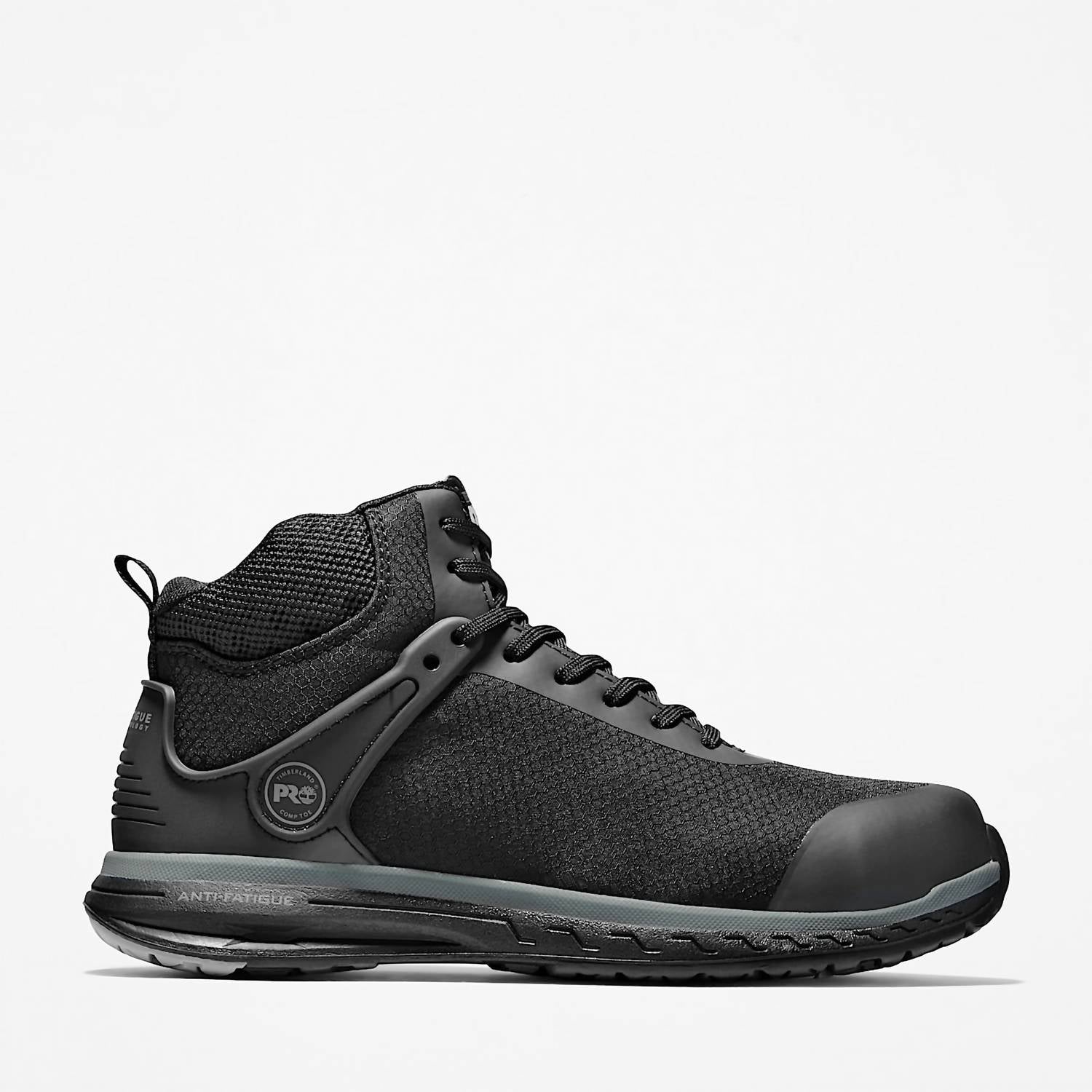 Timberland Men's Drivetrain Mid Composite Safety Toe Work Shoes in black - men's shoe