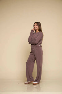 FUNDAMENTAL COAST Later On Long Sleeve Sweatshirt in anise - women's top - alternate view