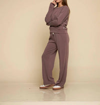 FUNDAMENTAL COAST Later On Long Sleeve Sweatshirt in anise - women's top - detail view