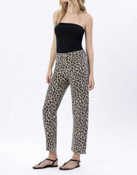 Vervet By Flying Monkey - Wild Ambitions High Rise Leopard Print Barrel Jeans