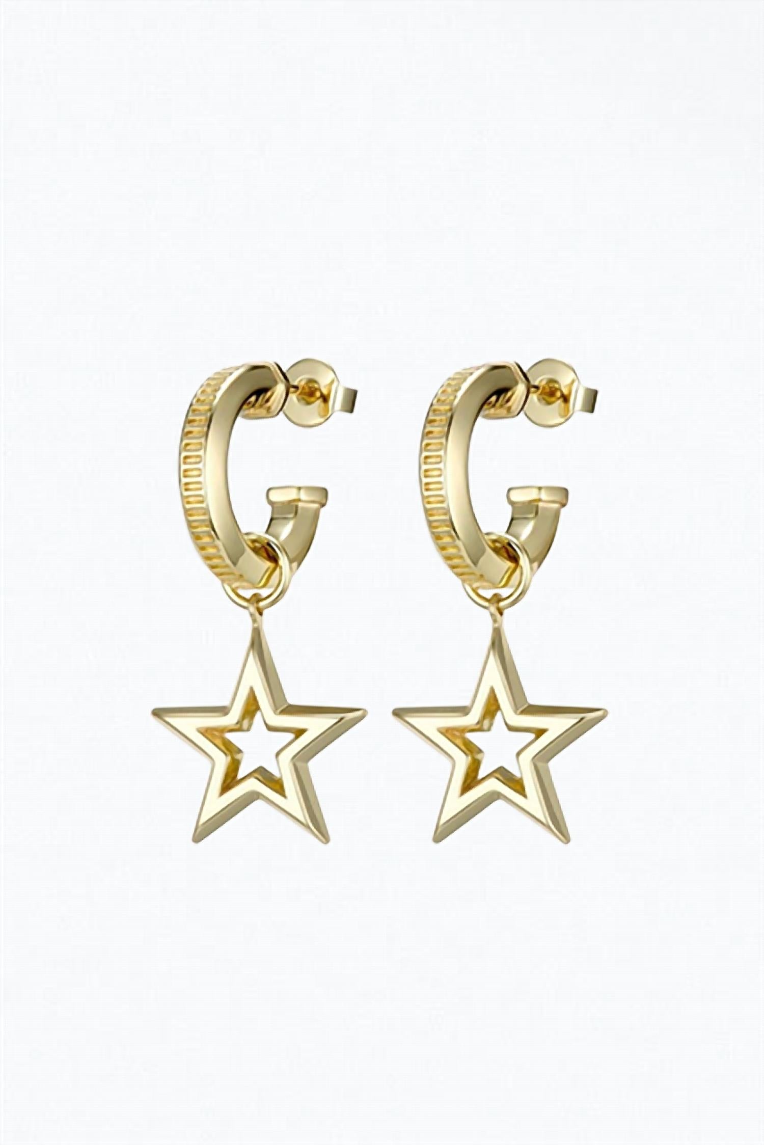 FAME STAR CHARM EARRINGS