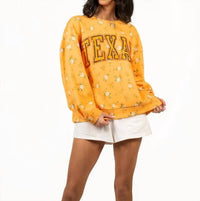Queen Of Sparkles - Licensed Texas Floral Initial Sweatshirt