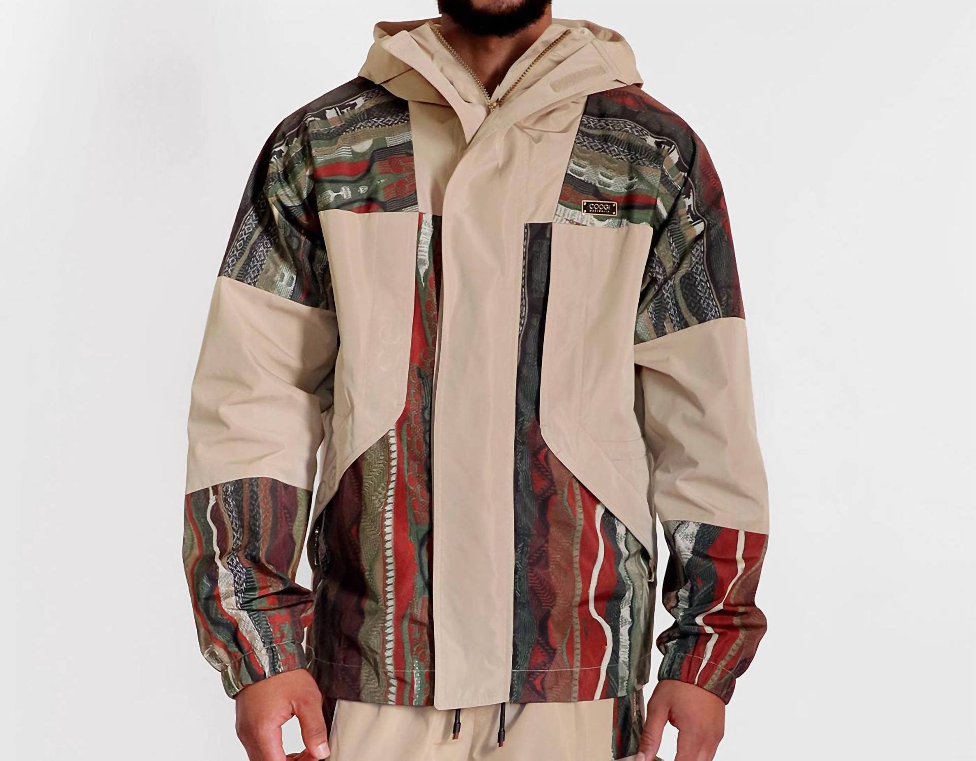 Coogi Men’s Pacifica Waterproof Jacket in cream brown - men's jacket