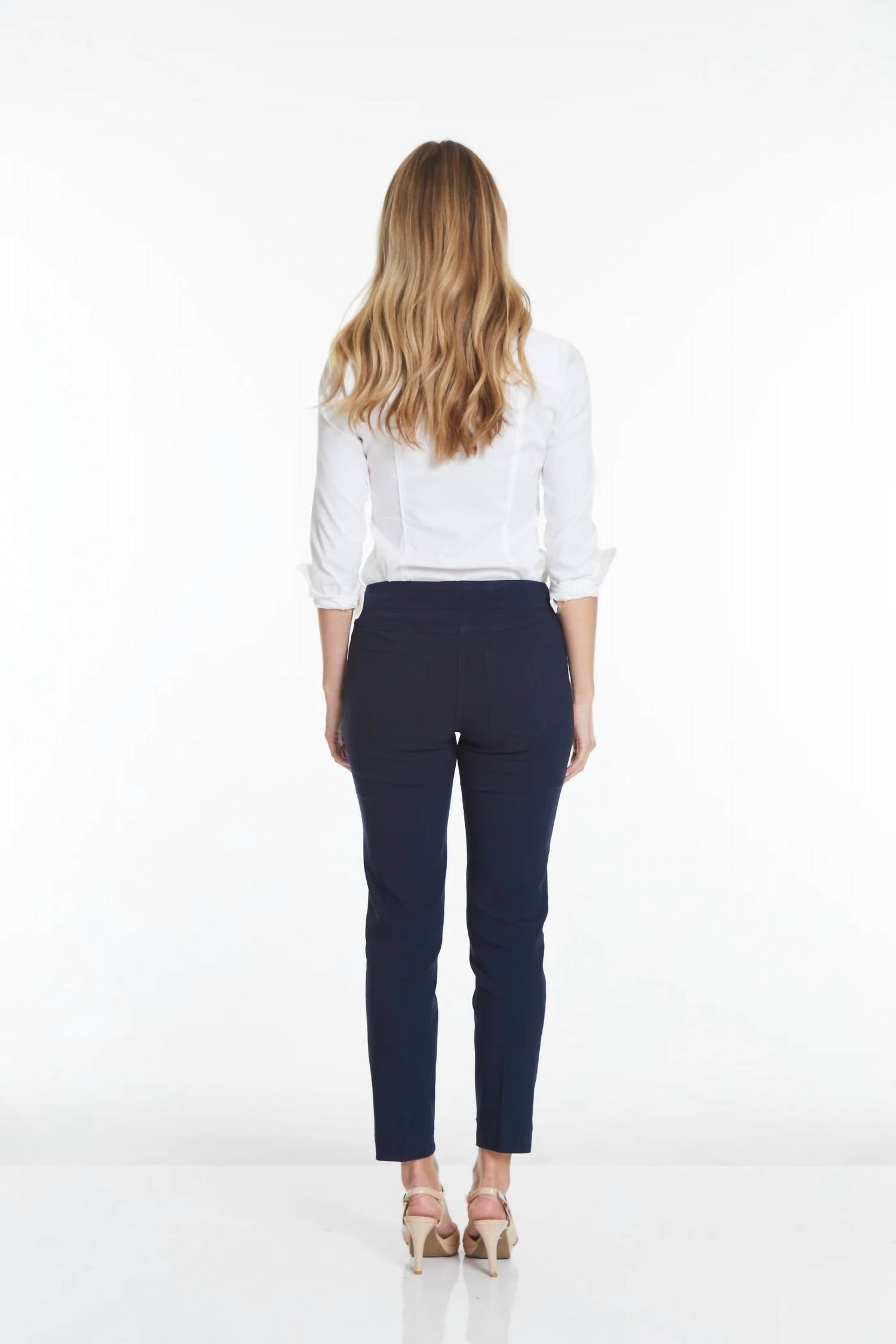 Slimsation By Multiples - Pull-on Narrow Leg Ankle Pants