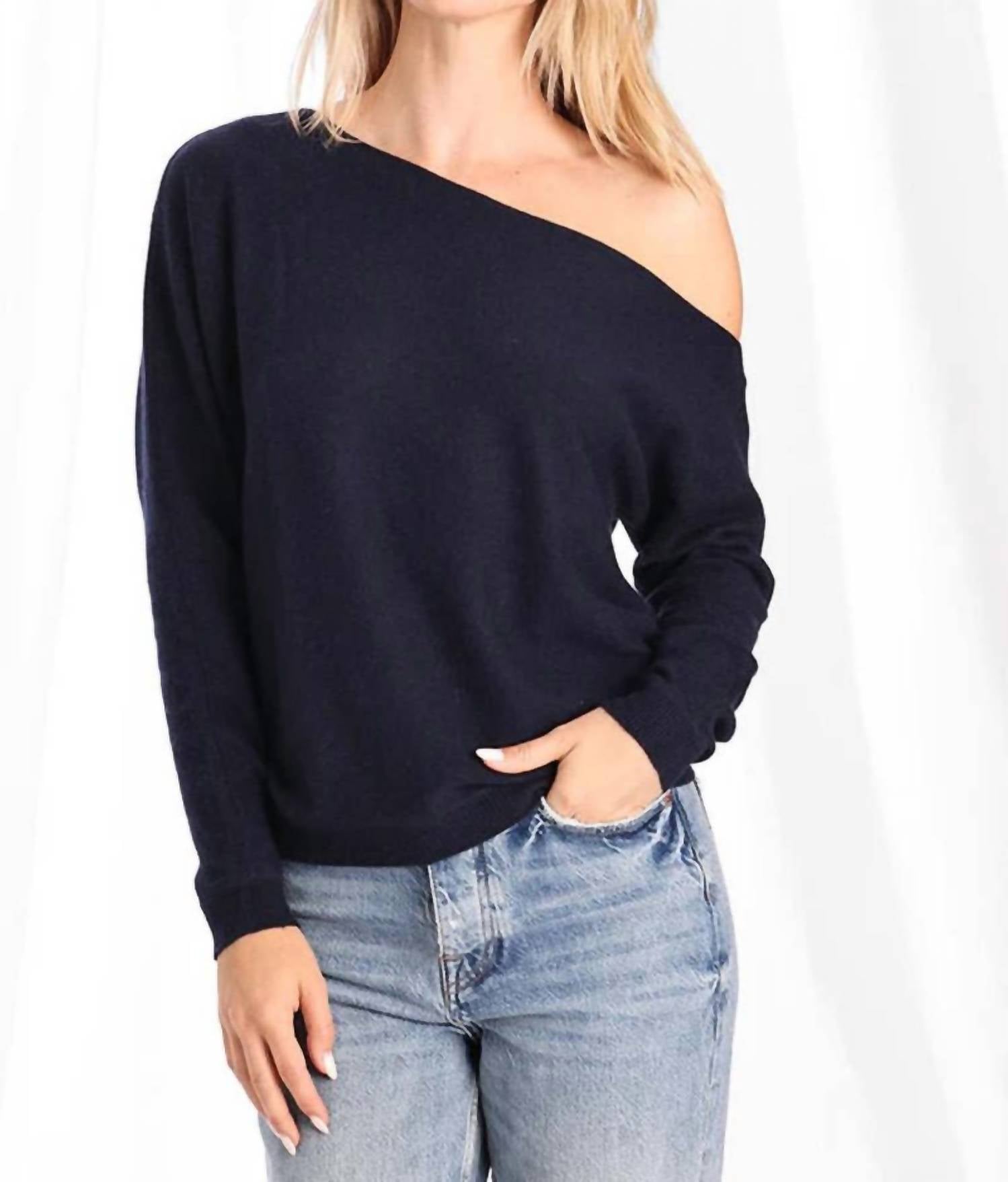 Minnie Rose - Cashmere Off-the-shoulder Top