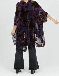 Nostalgia - Burnout Velvet Kimono