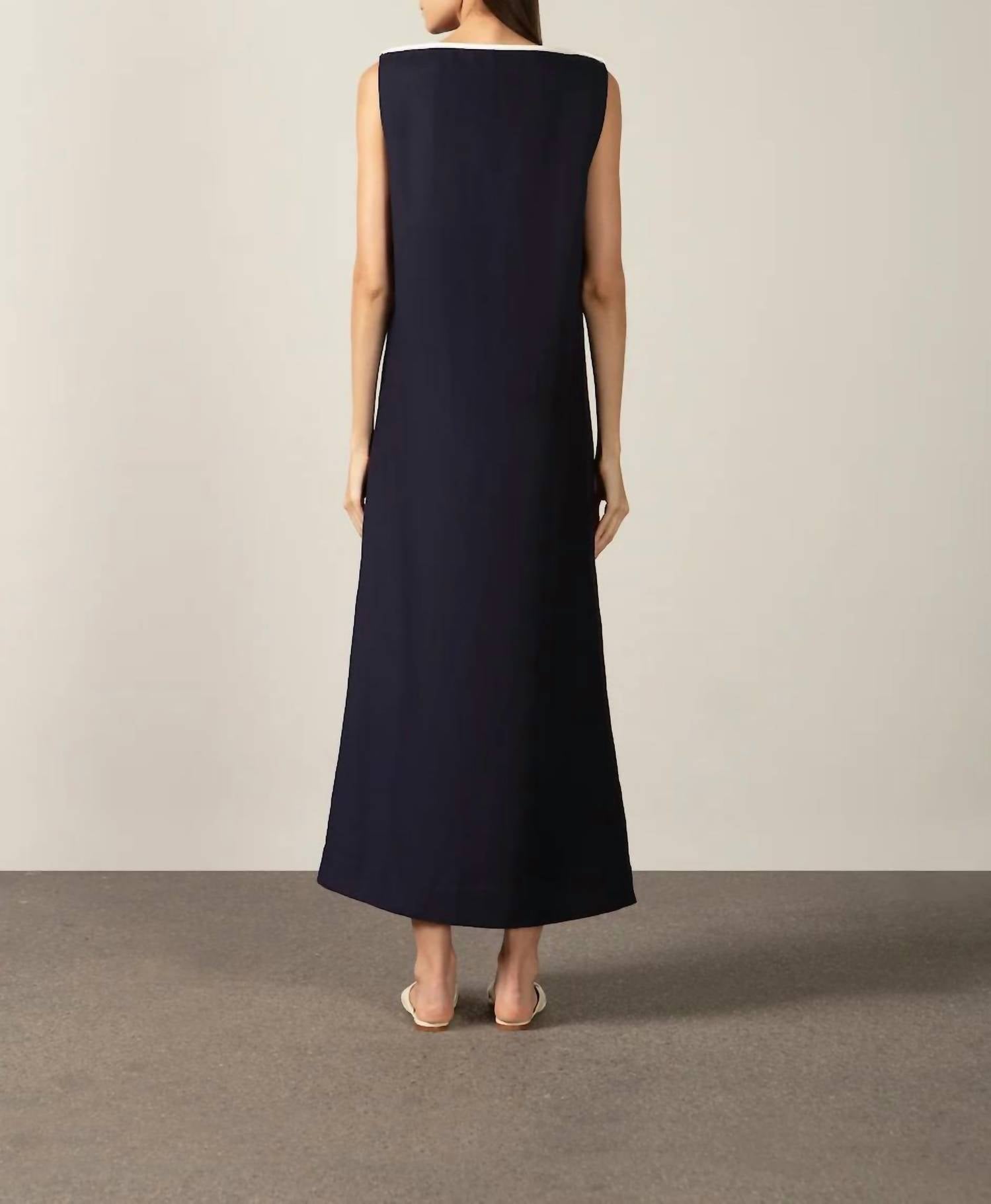 Adriana Degreas - Bicolor Deep V Neck Maxi Dress