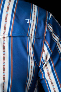 Ferrell Hudson Short Sleeve Snap Shirt in blue - men's t-shirt - view 5