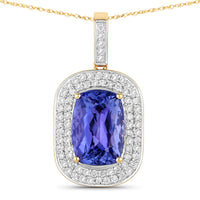 Diana M Jewels - Women's Cushion Natural Tanzanite Pendant Necklace (3.59 Ct) - Signature Plus
