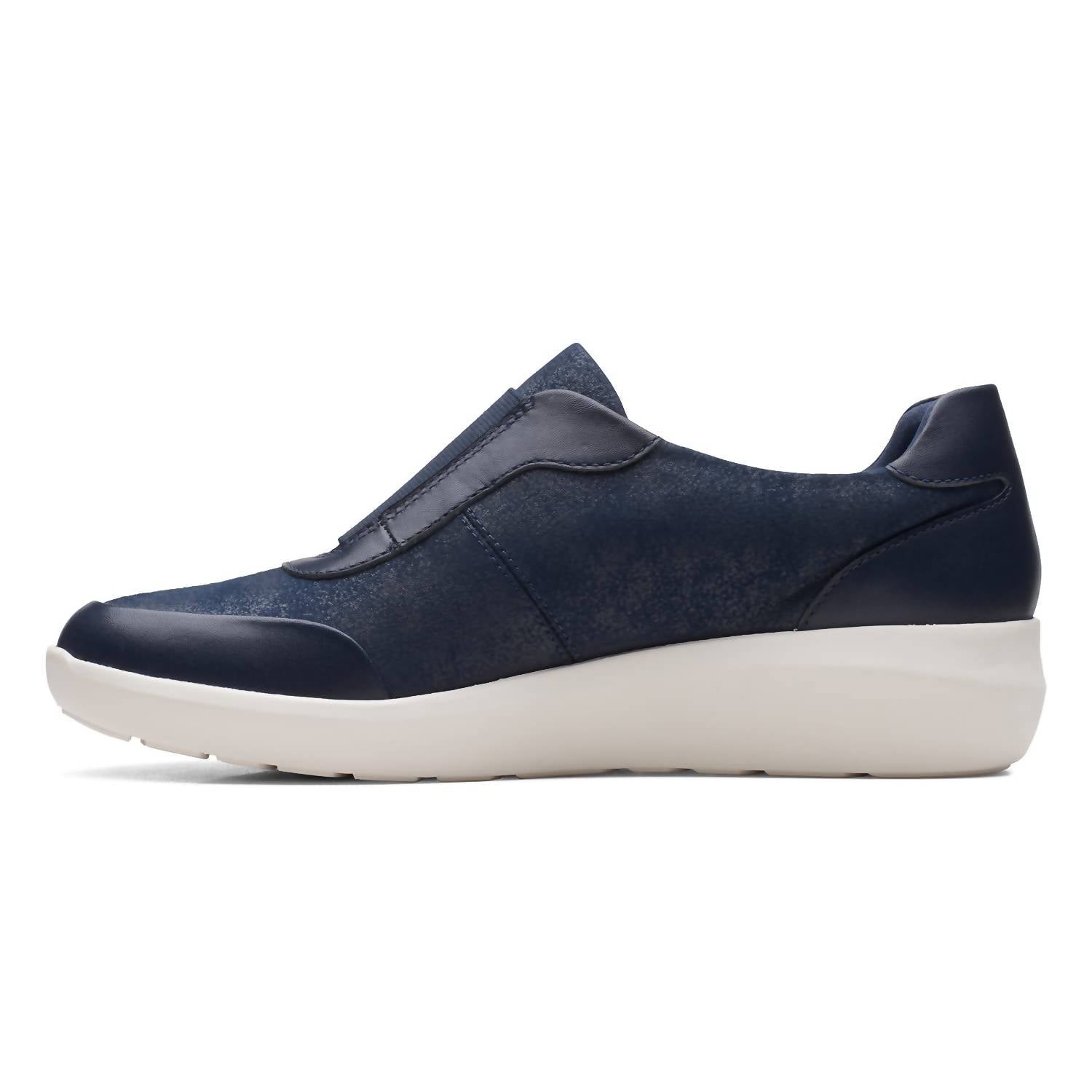 Clarks Women's Kayleigh Peak Loafer in navy textile - women's flats - alternate view