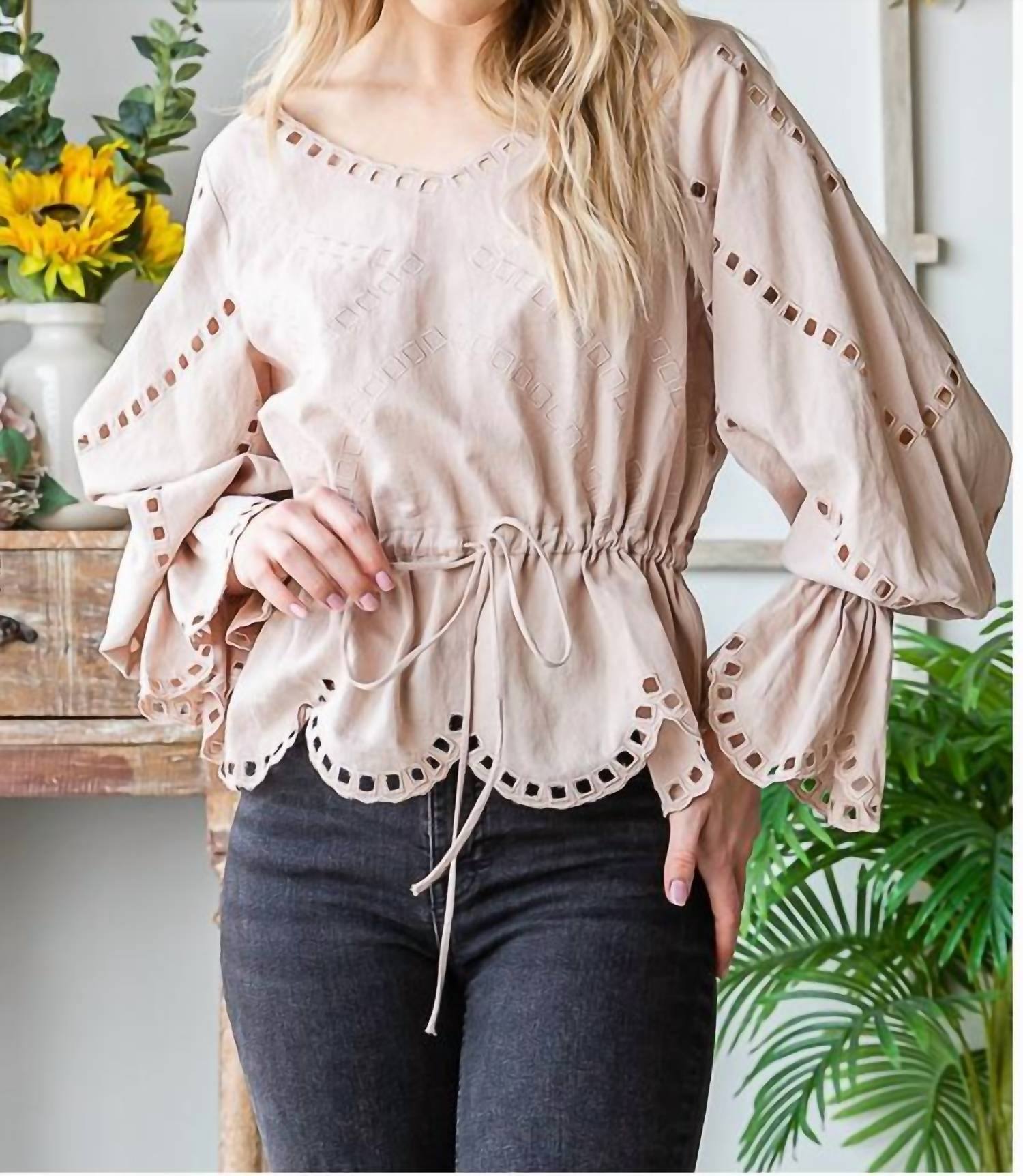 Oli & Hali - Coco Peasant Top
