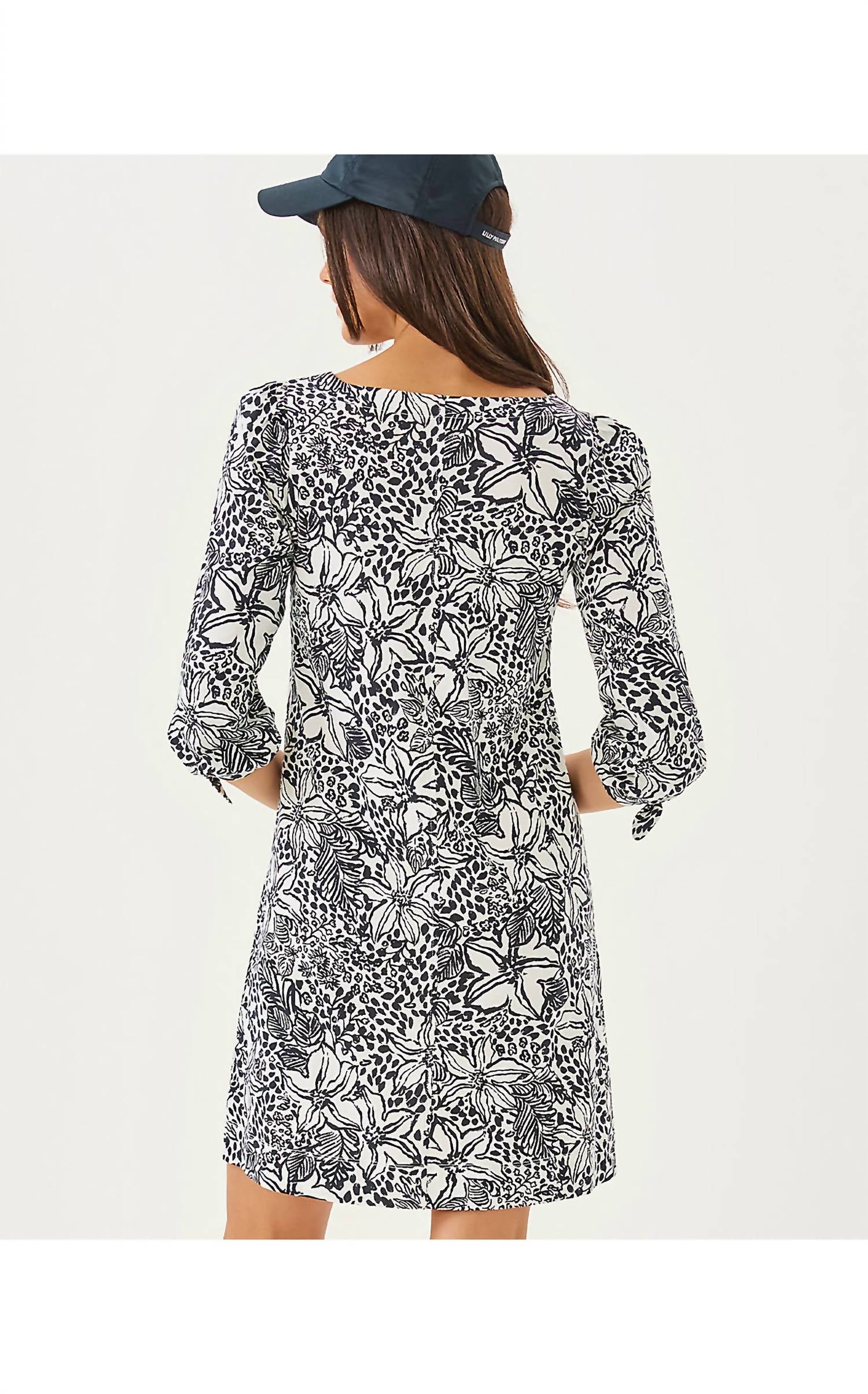 Lilly Pulitzer Cath Mini Dress in onyx lots to spot - women's dress - alternate view