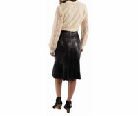 Scully - Leather Ruffle Hem Skirt