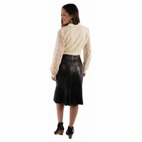 Scully - Leather Ruffle Hem Skirt
