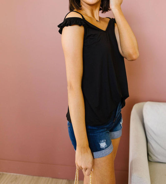 On Fire Cold Shoulder Top