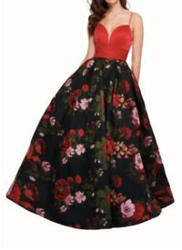 Floral Jacquard ballgown