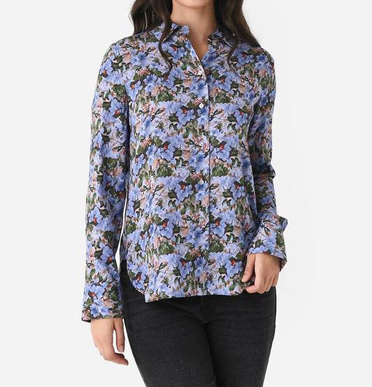 Vince - Wild Primrose Stretch Silk Slim-Fit Blouse