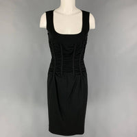 Dolce & Gabbana - Pre-loved Acetate-blend Ruched Cocktail Dress