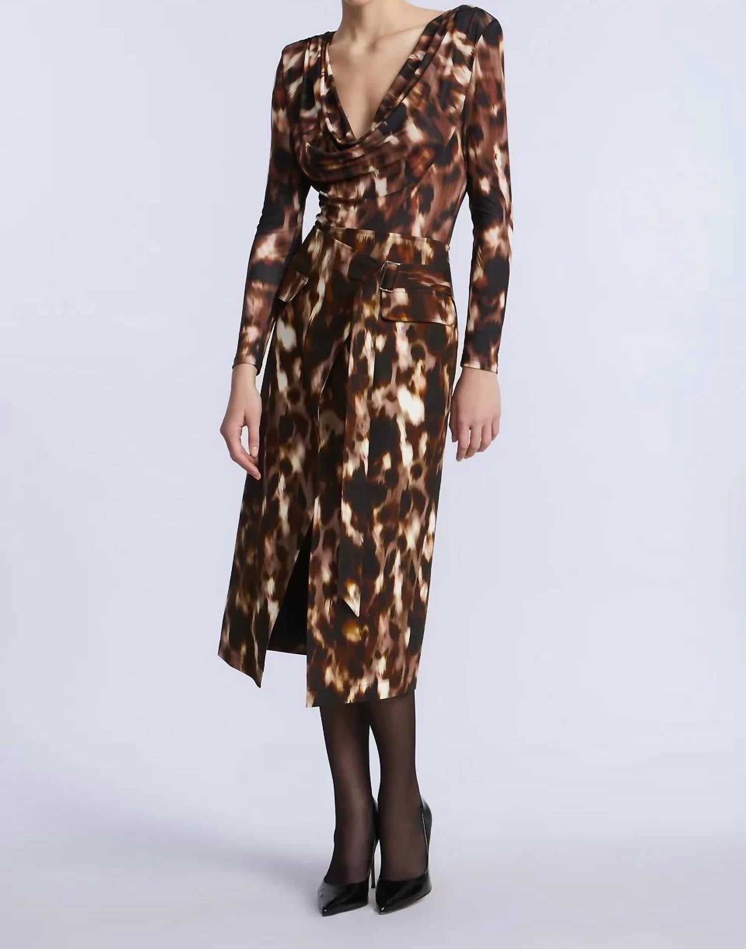 Bcbgmaxazria - OVERLAP MIDI SKIRT