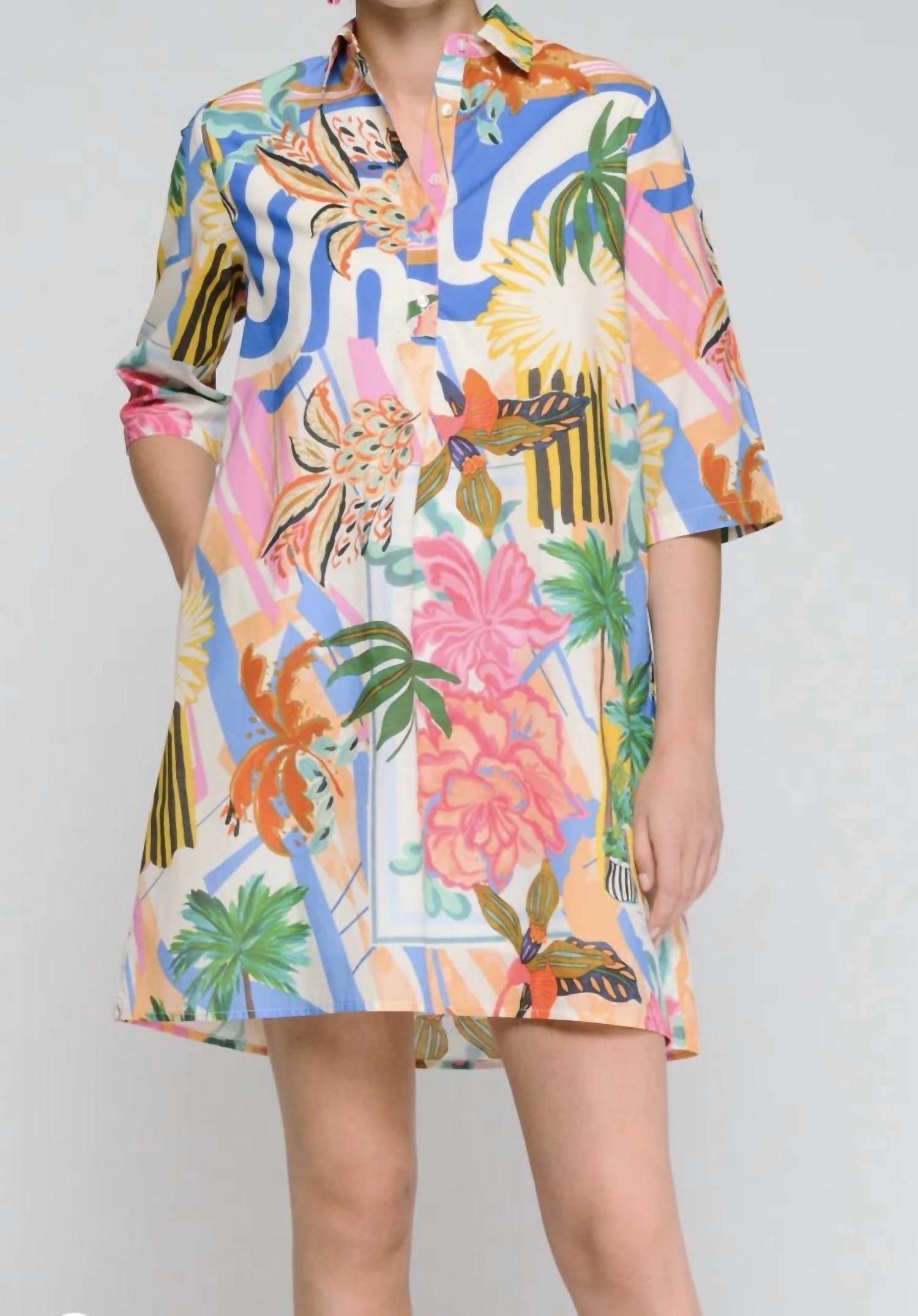 Vilagallo - Palm Tree Print Dress