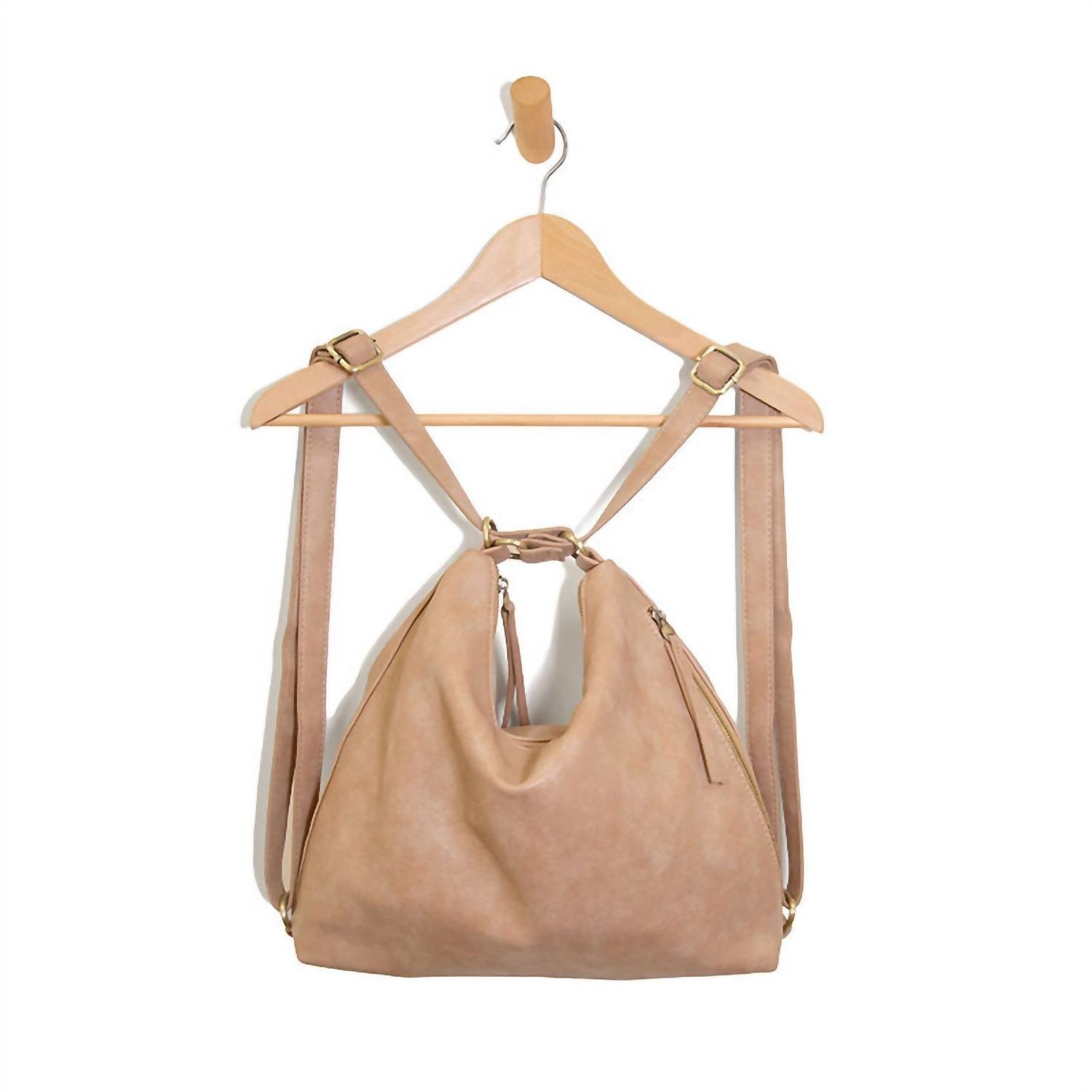 Joy Susan Women's Drew Convertible Backpack in tan - women's bag