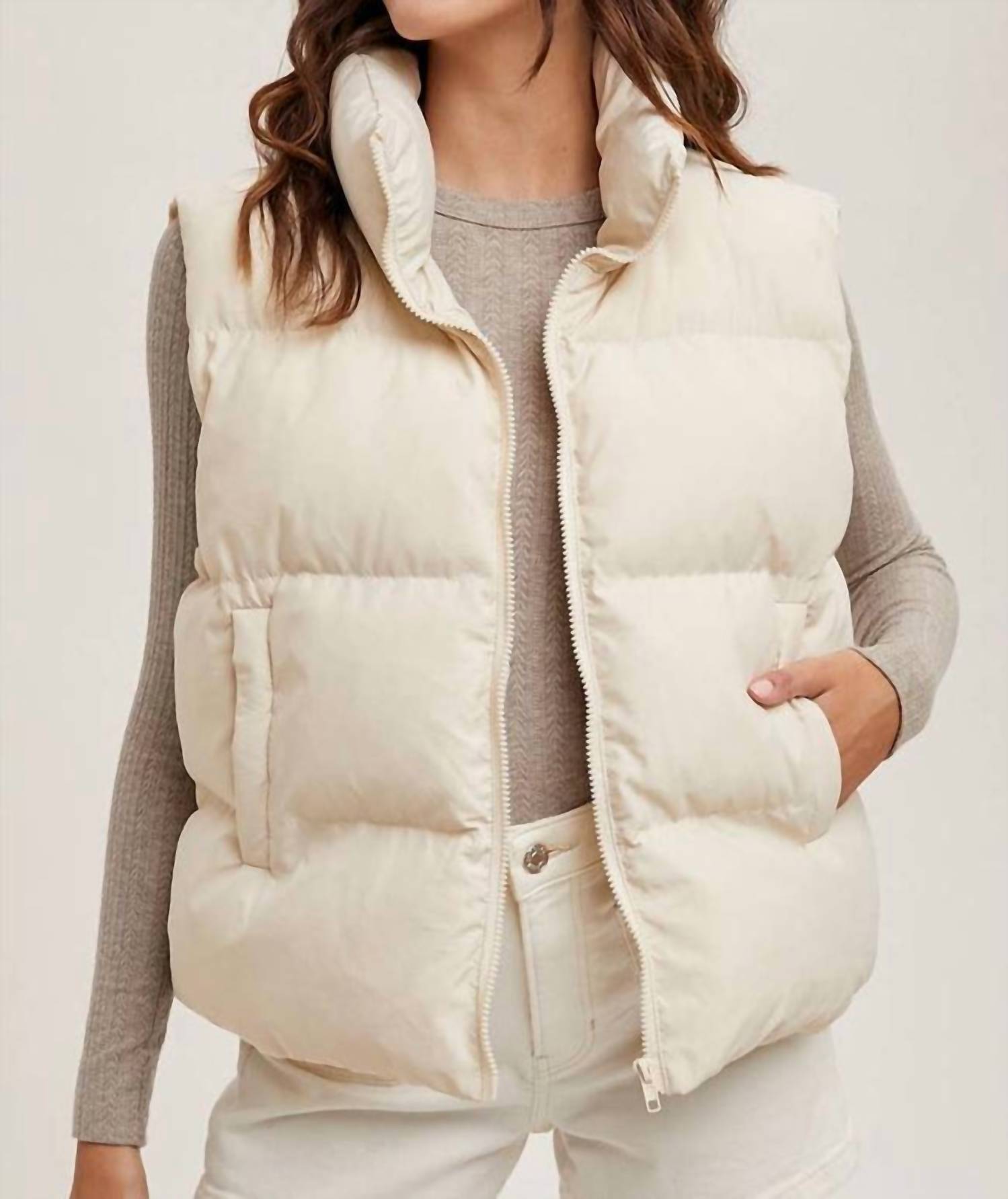Bluivy - Zipper Front Puffer Vest